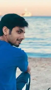 ai character:  Rockstar Anirudh. background