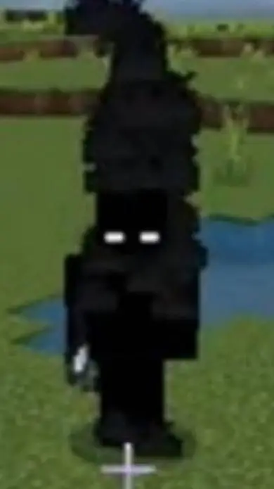 ai character: Null *Minecraft* background