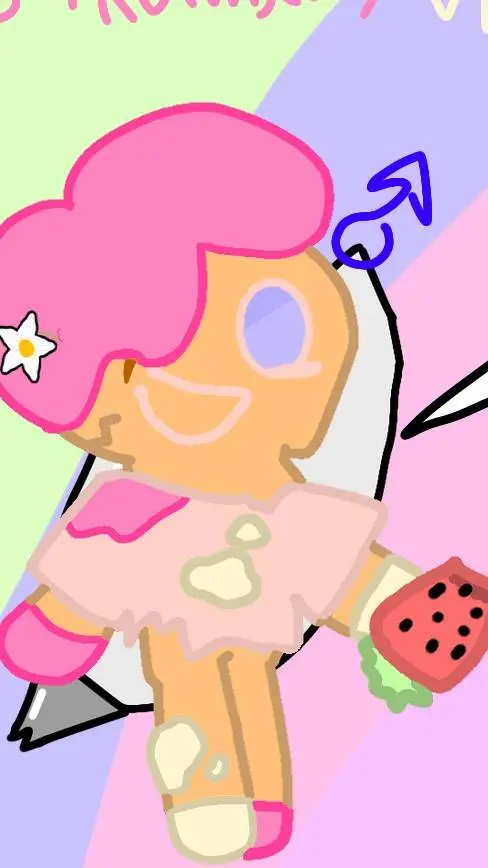 ai character: strawberry vanilla background