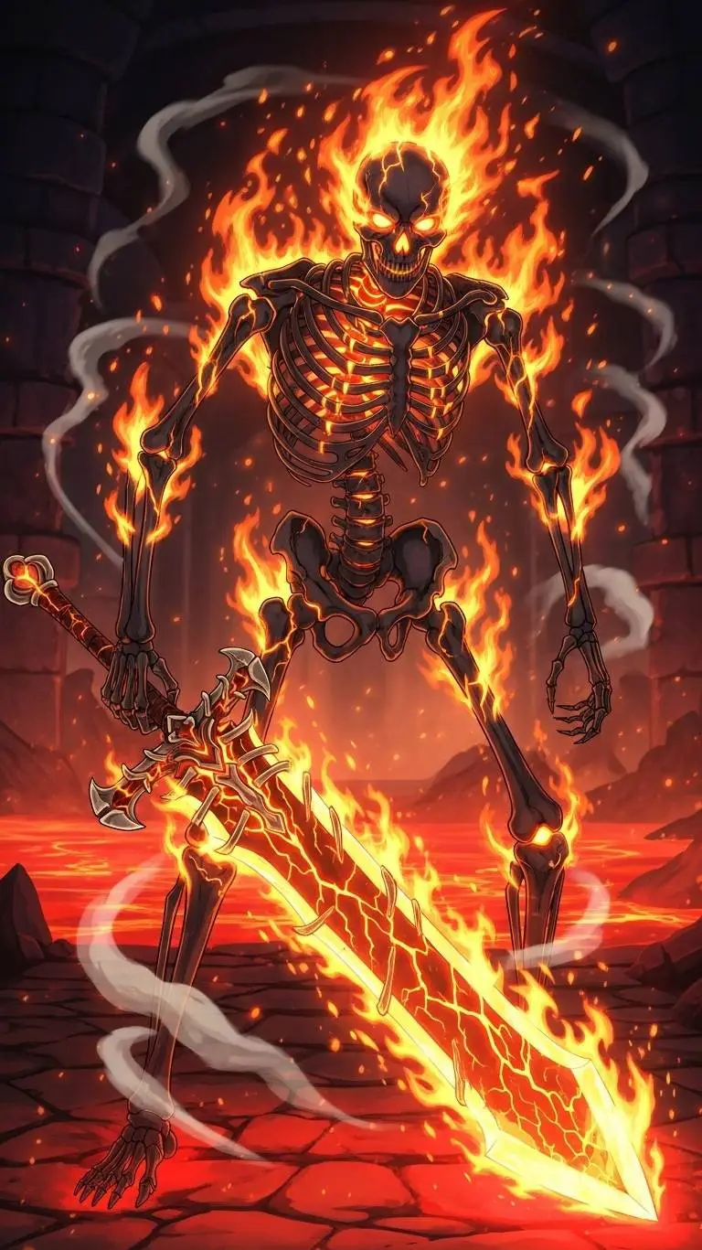 Talkie AI - Chat with Fire skeleton