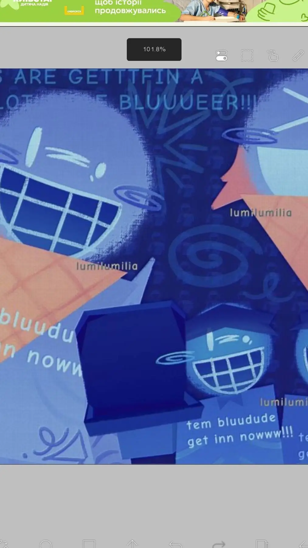 ai character: Bluudud  background