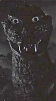ai character: godzilla horror background