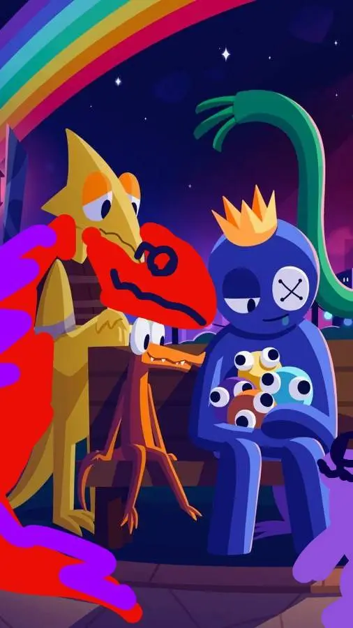 ai character: rainbow friends background