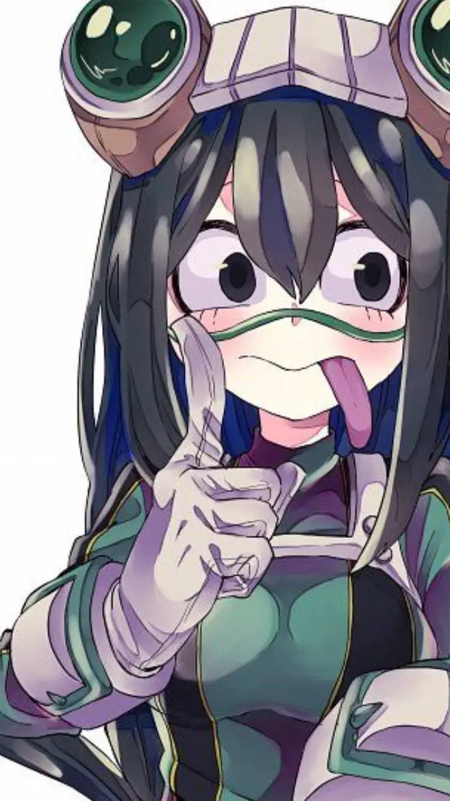 ai character: Tsuyu Asui  background