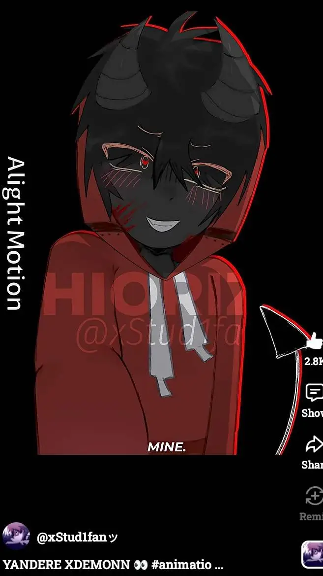 ai character: yandere Xdemon background