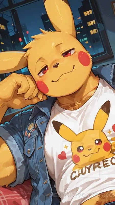 ai character: Pikachu  background