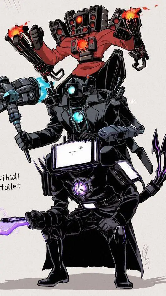 ai character: {skibidi toilet} background
