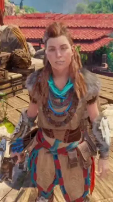 ai character: Aloy  background