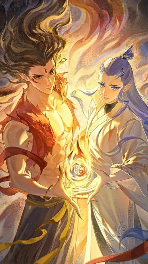 ai character: Nezha y ao'bing  background