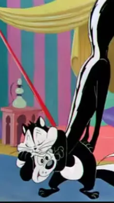 ai character: Pepe le pew pew  background