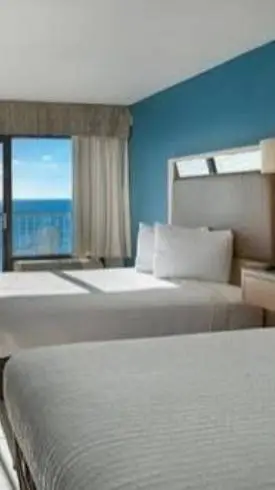 ai character: Ch & Beach hotel background