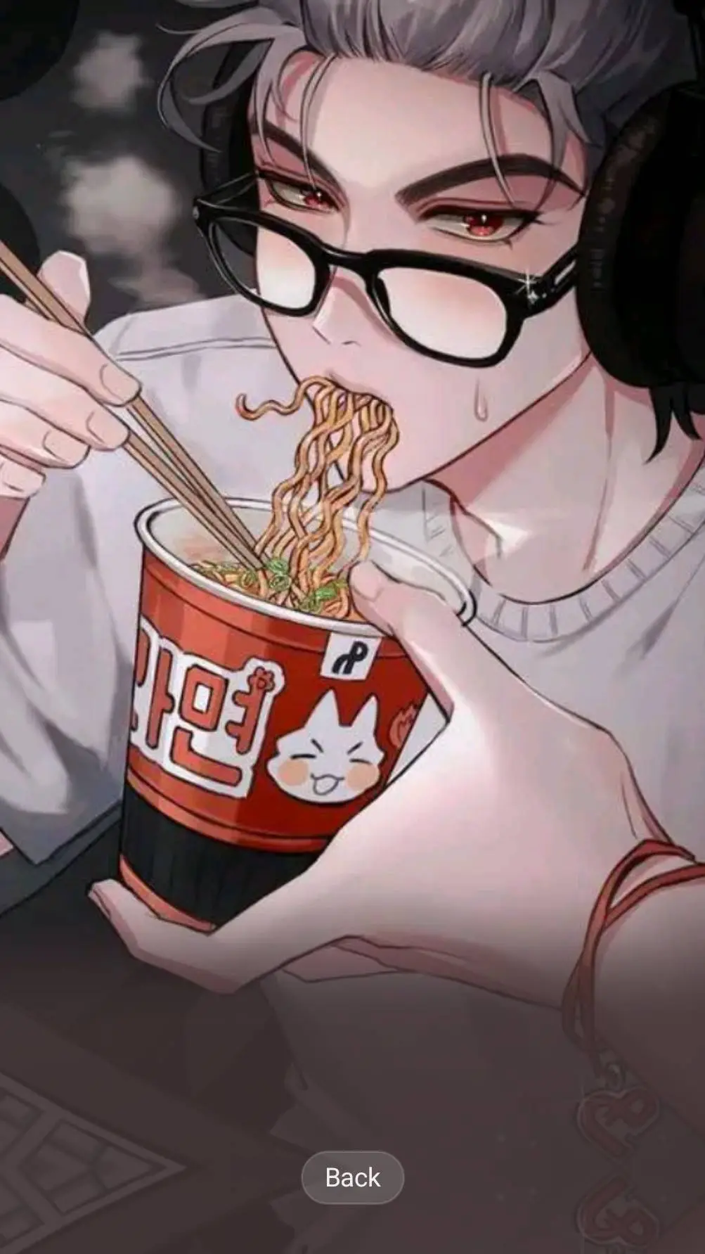 ai character: Hiroku ❤️🖤🤍 background