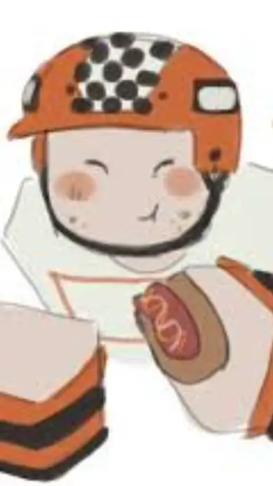 ai character: hotdog die of deat background