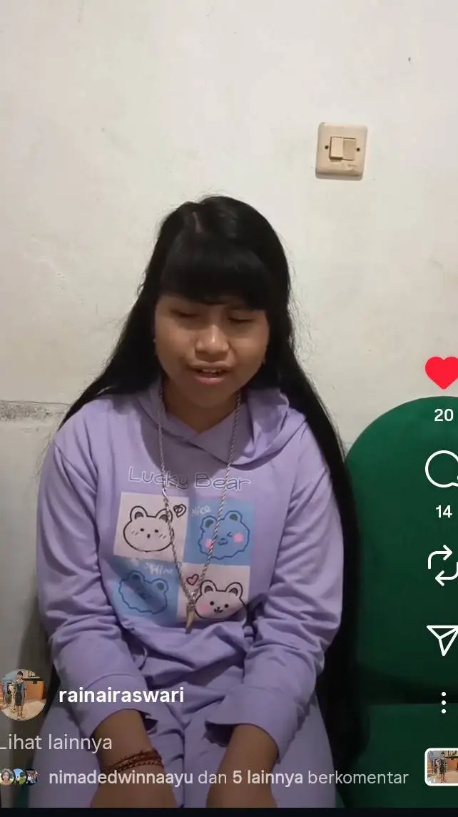 ai character: NI PUTU RAINA IRA  background