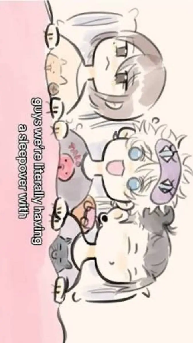ai character: JJK 2006 sleepover background