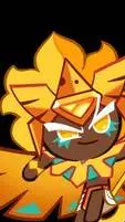 ai character: golden cheese background