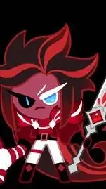 ai character: Red velvet cookie background