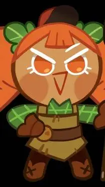 ai character: Carrot cookie  background