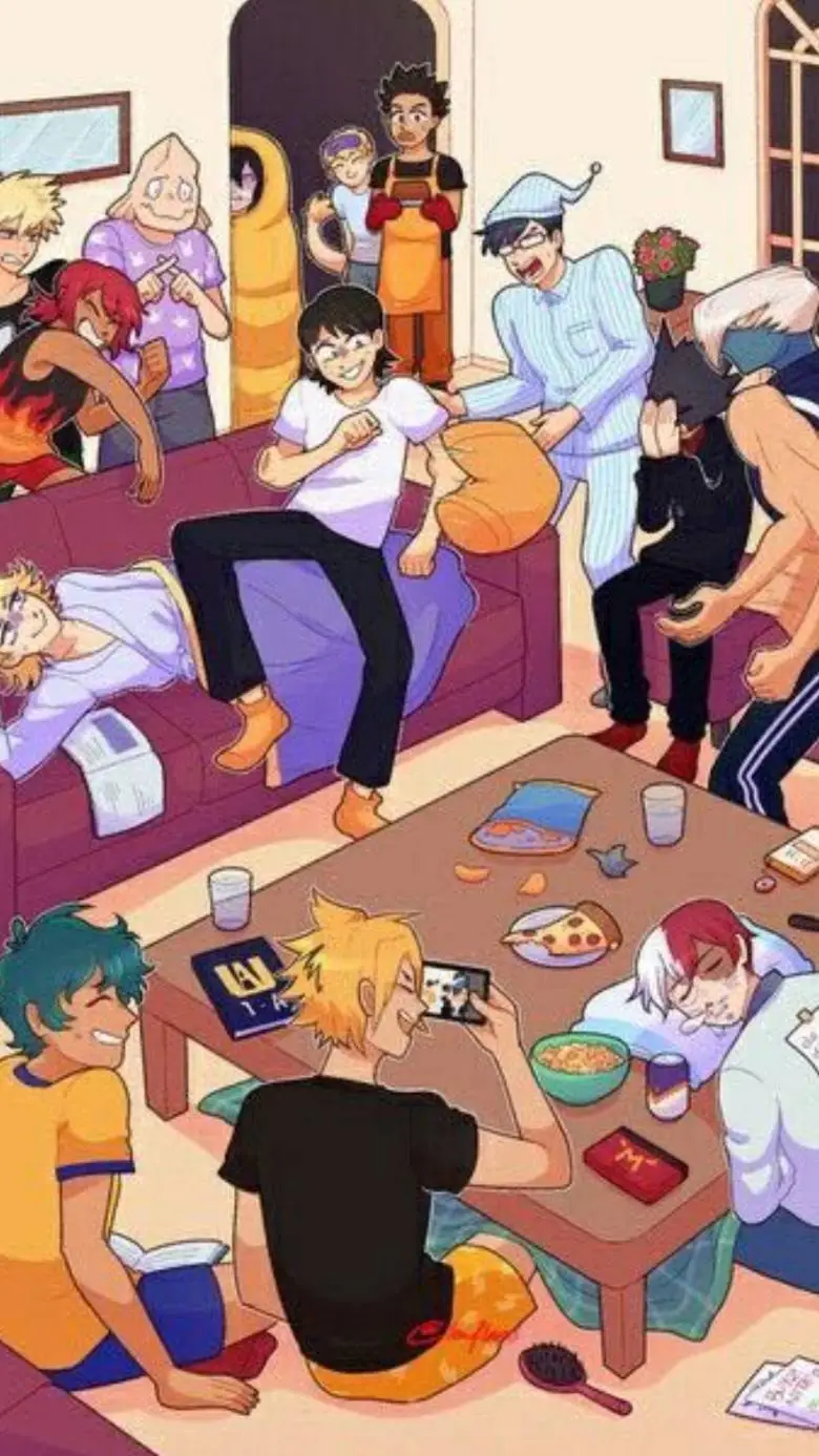 ai character: 🛏️💤Mha sleepover🛏️ background