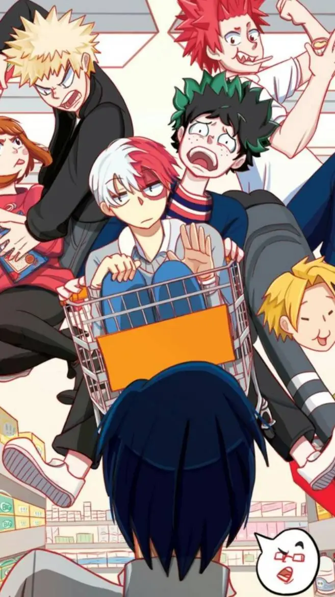 ai character: 🛍️💸mha shopping💸🛍️ background
