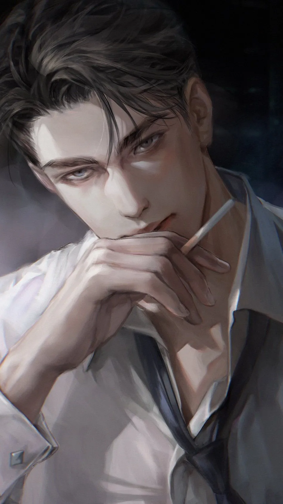 ai character: Vincent Vargos🖤 background