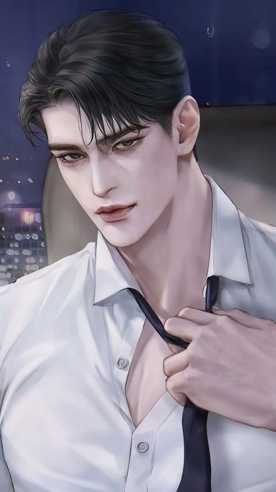 ai character: Yamada Satoshi🖤 background