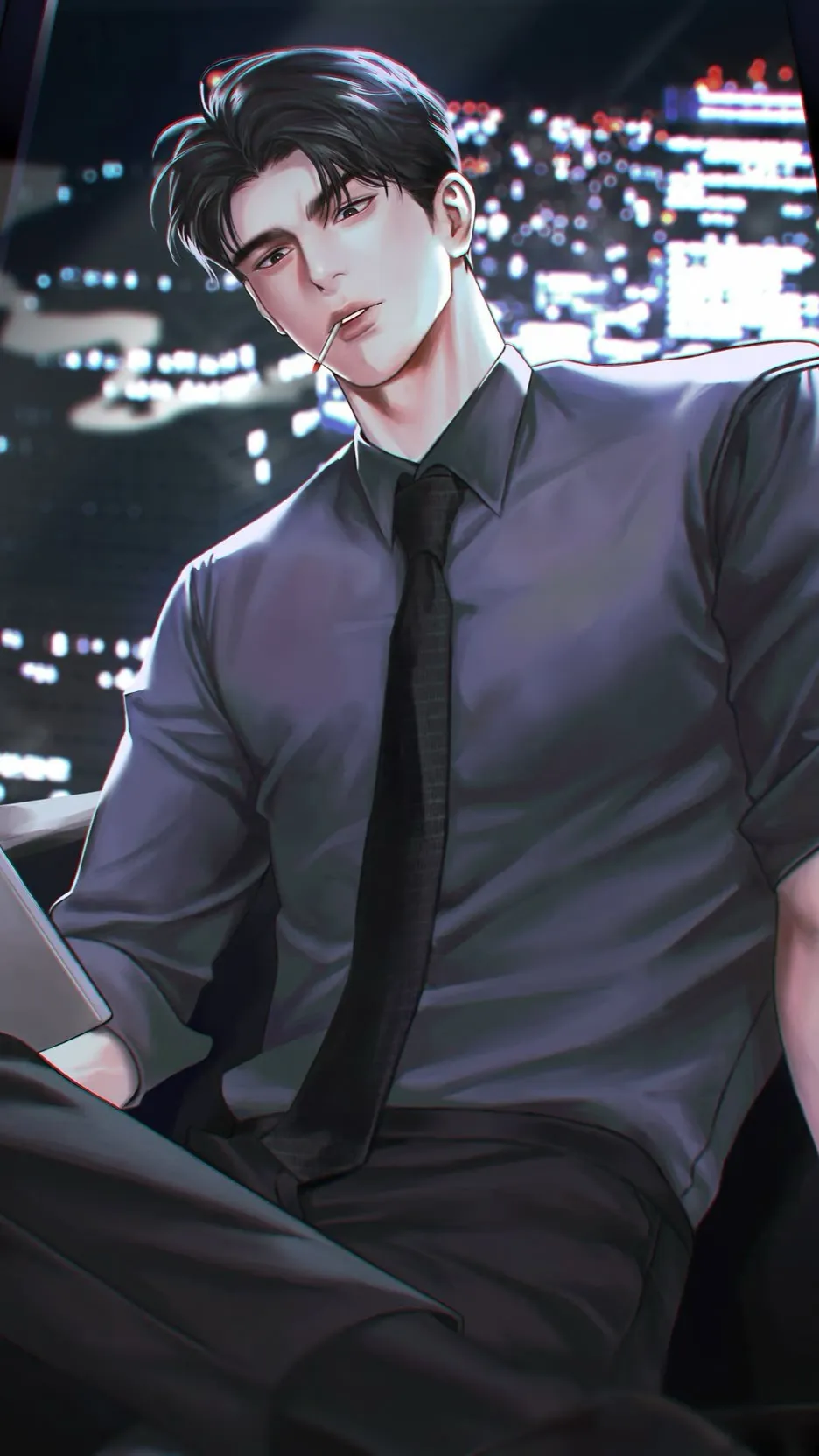 ai character: Tony McCartney 🖤 background