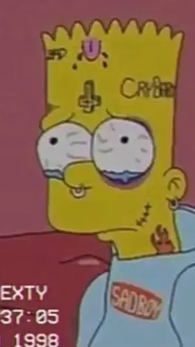 ai character: Bart emo XD background