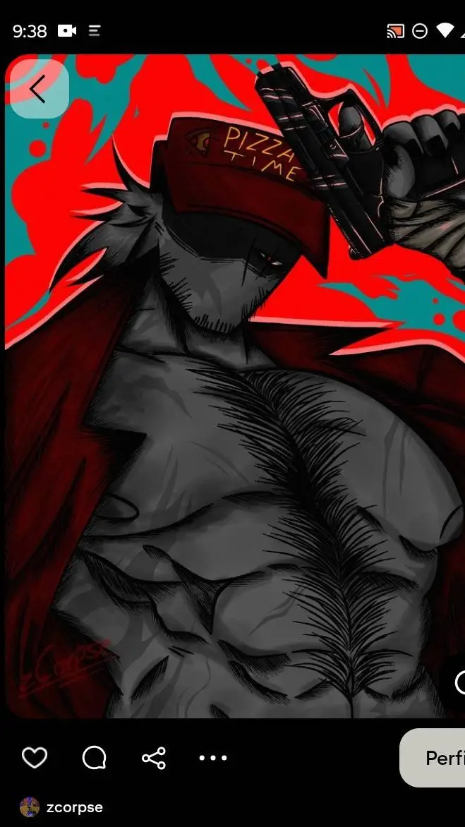 ai character: pizza man background