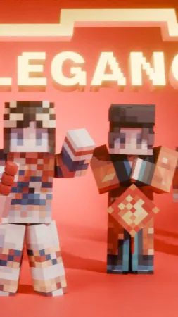 ai character: The Minecraft Chin background