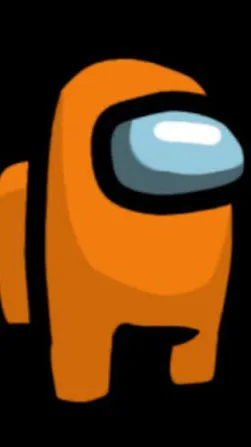 ai character: Among Us orange background