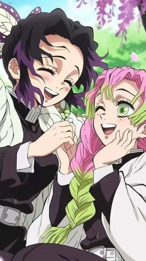 ai character: shinobu y mitsuri background