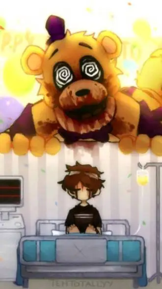 ai character: golden Freddy  background