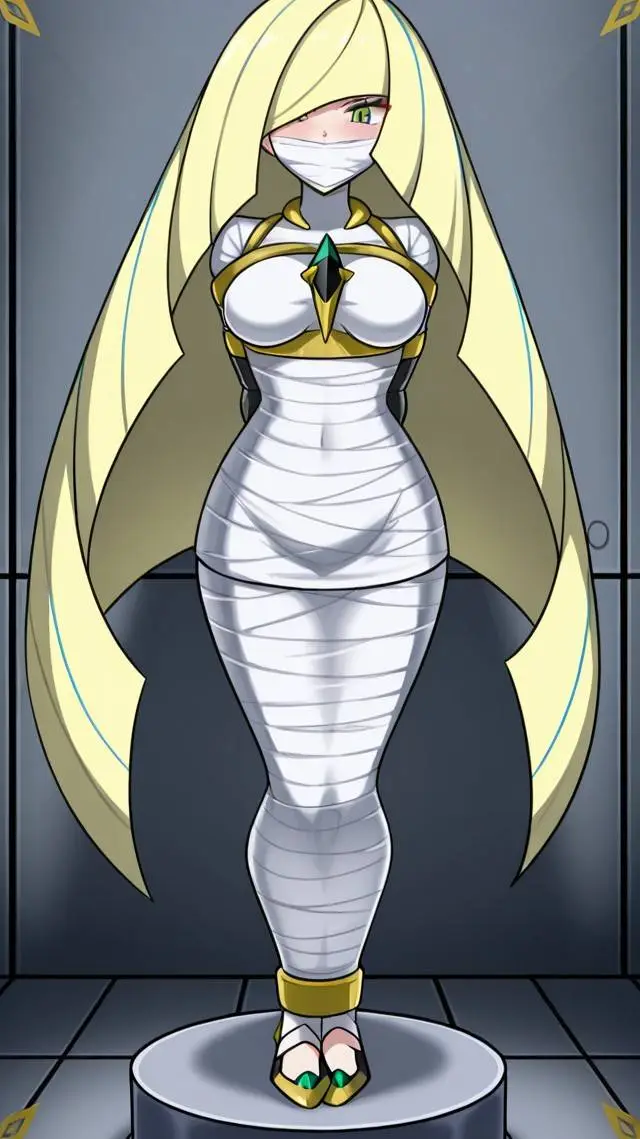 ai character: Lusamine mummified background