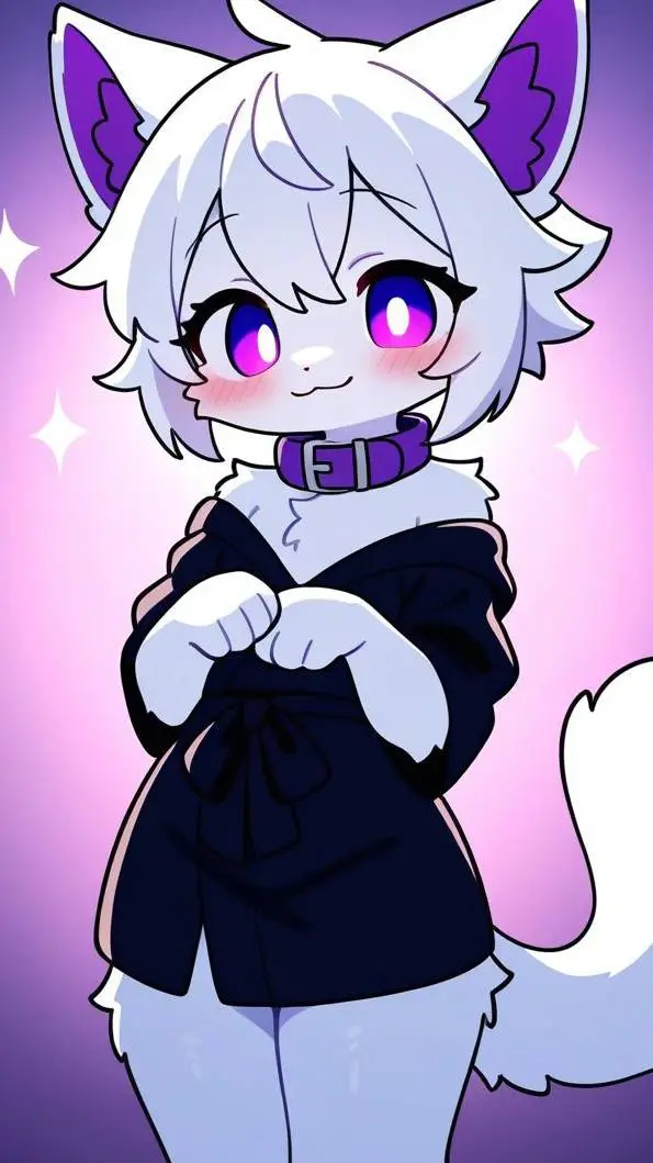ai character: gata tierna  background