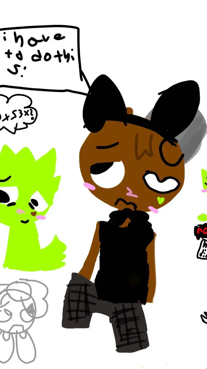 ai character: crazedbucket!!!!!! background
