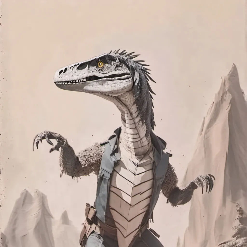 chat with ai character: dino velociraptor