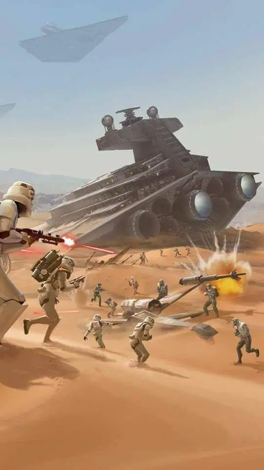 ai character: Batalla De Jakku background