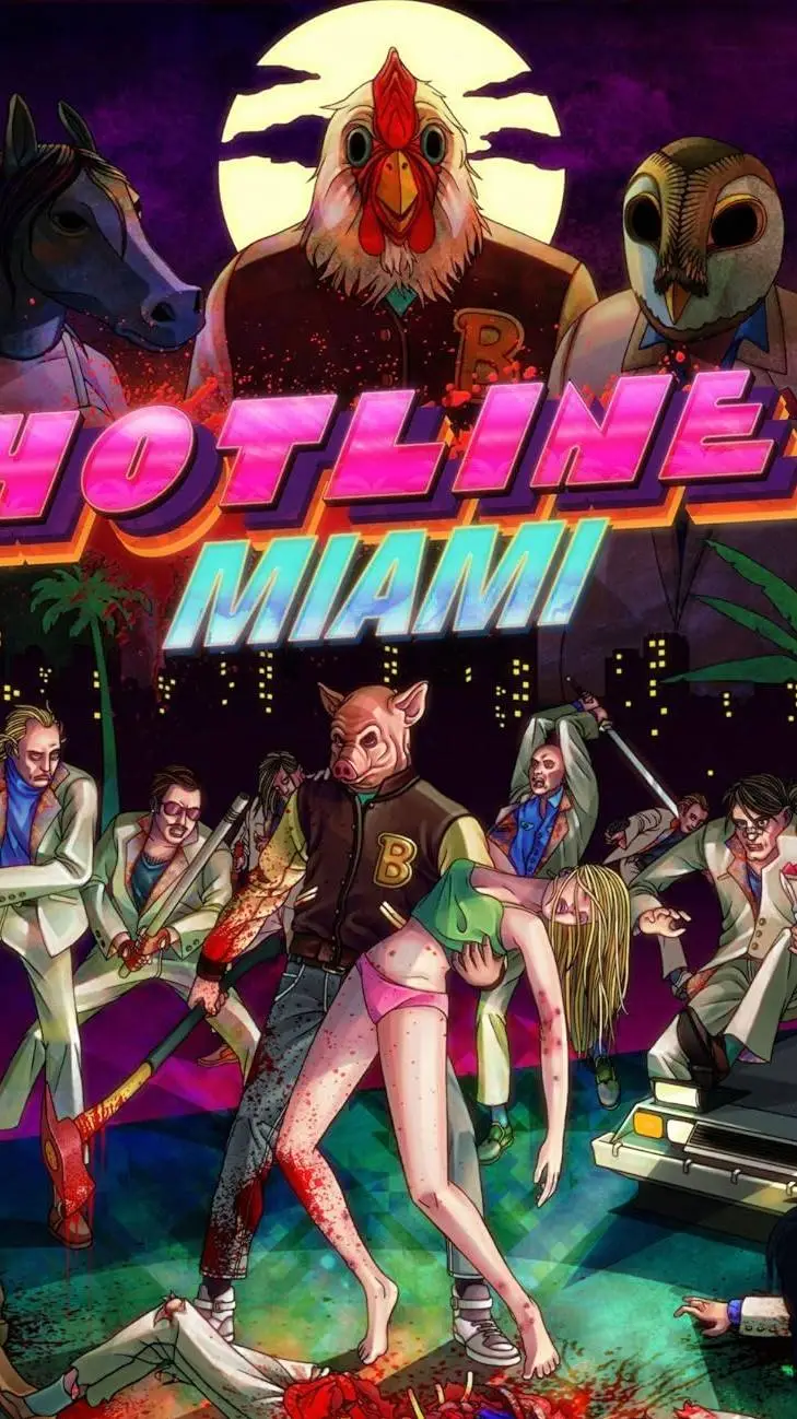 ai character: Hotline Miami background