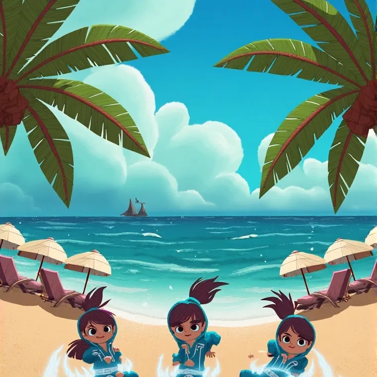 chat with ai character: ninja Kidz beach