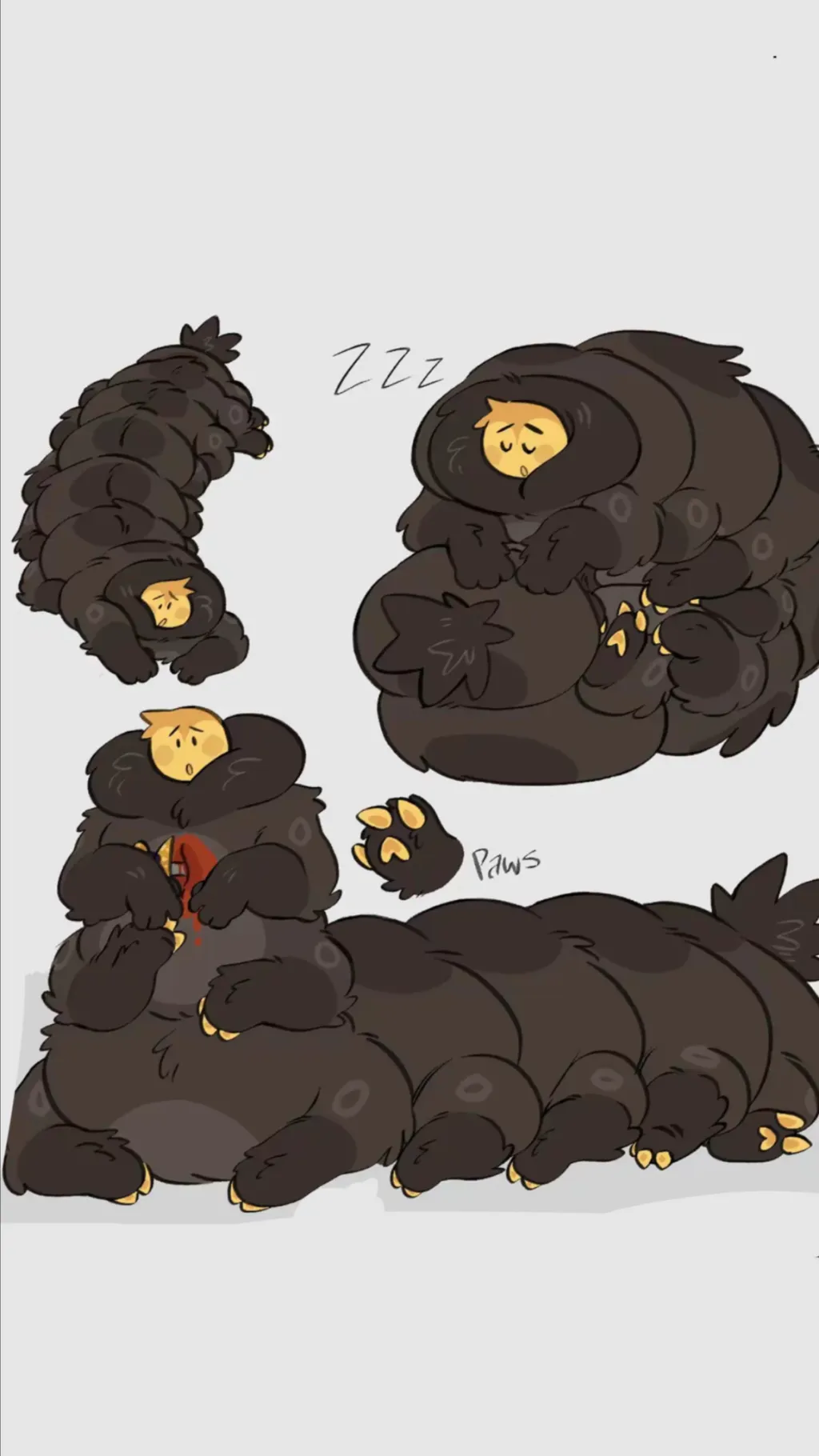 ai character: Caterpillar meqot! background