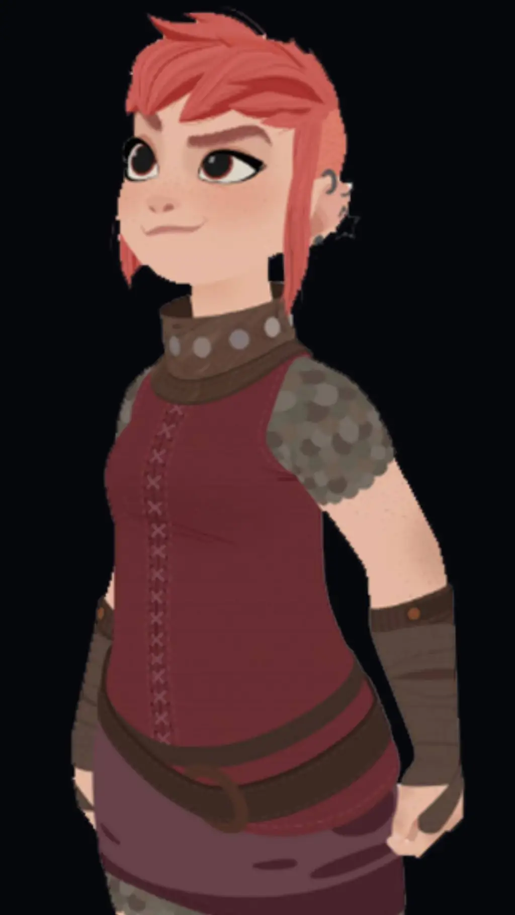 ai character: Nimona 😳💨 background