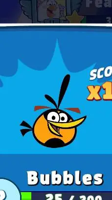 ai character: bubbles the bird  background