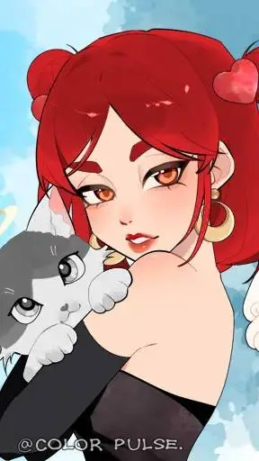ai character: Firekitty background