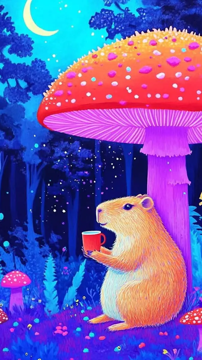 ai character: 99 noites floresta background