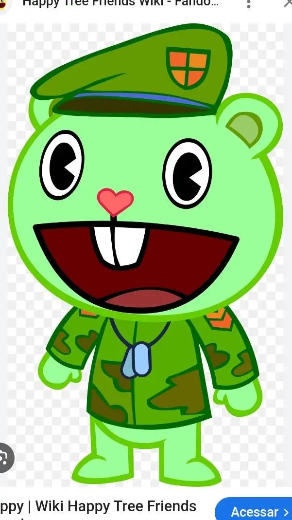 ai character: 💚Flippy💚🐻😇🏳 background