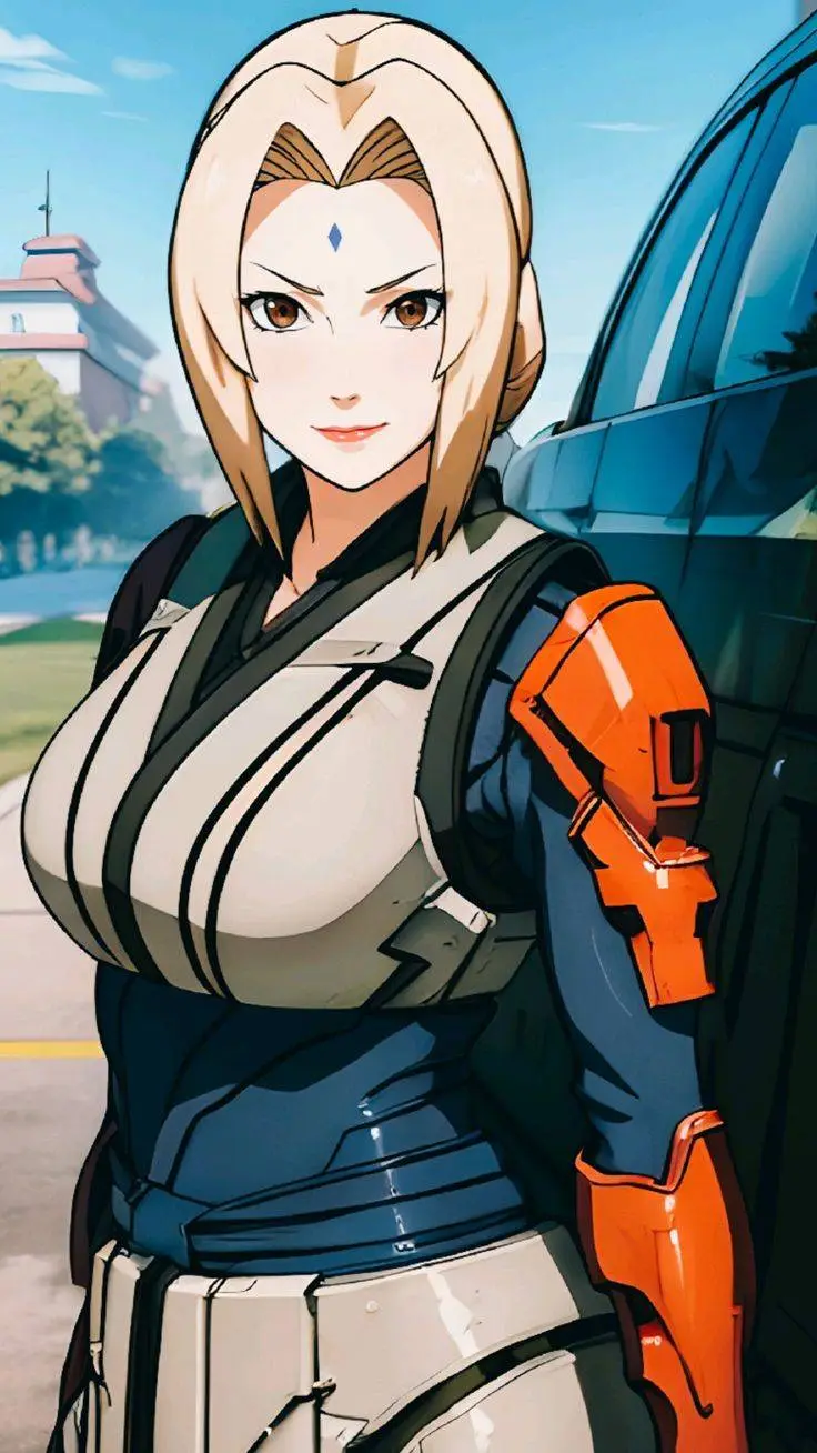 ai character: 👑🇪🇦🧣🎓Tsunade🎓🧣🇪🇦👑 background