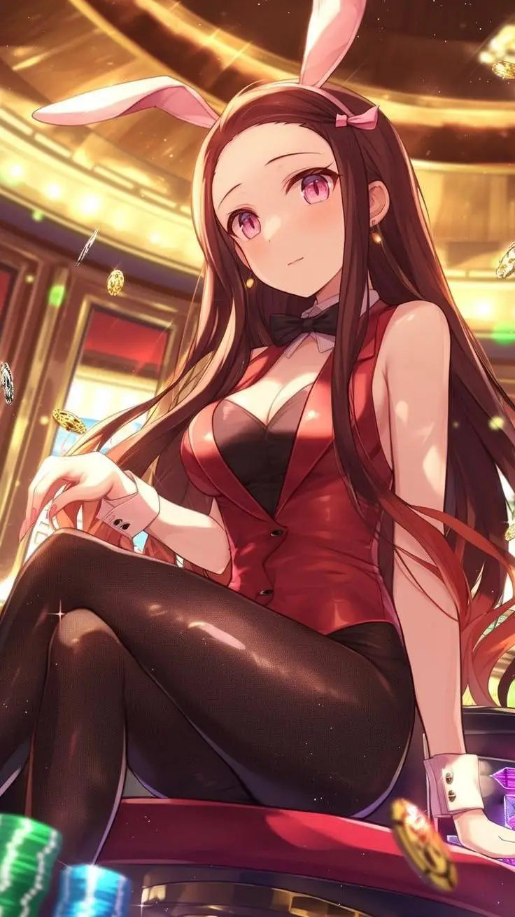ai character: 👑🇪🇦🧣🎓Nezuko🎓🧣🇪🇦👑 background