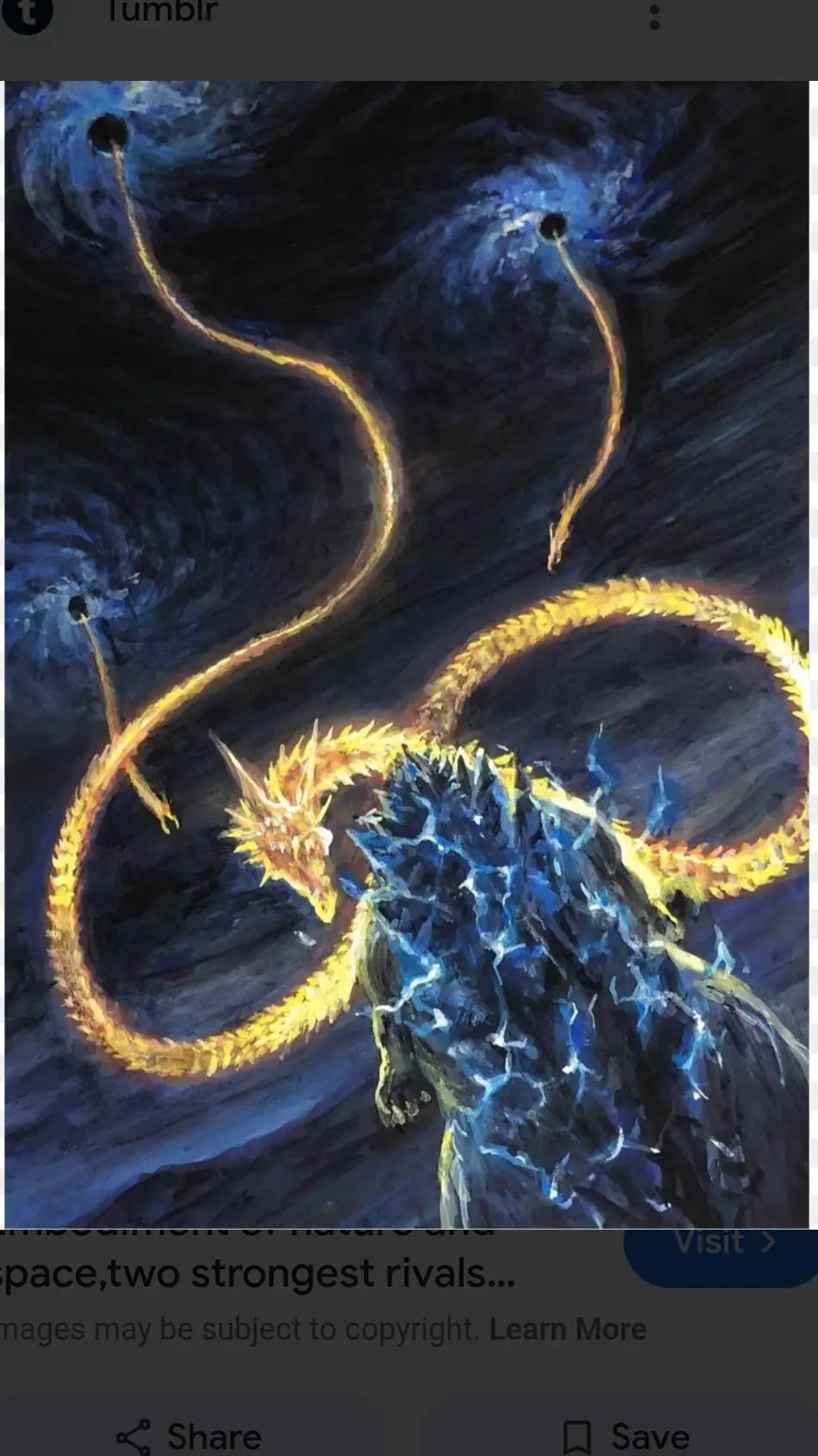 ai character: ghidorah void background