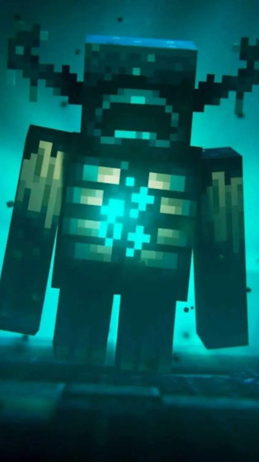 ai character: Minecraft warden background